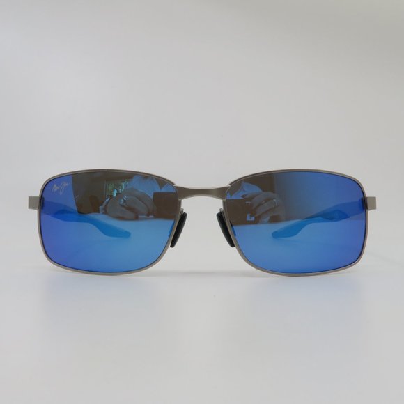 Maui Jim Shoal MJ797-17M Chrome/Blue Plus2 Polarized Sunglasses with Defects - Picture 2 of 8
